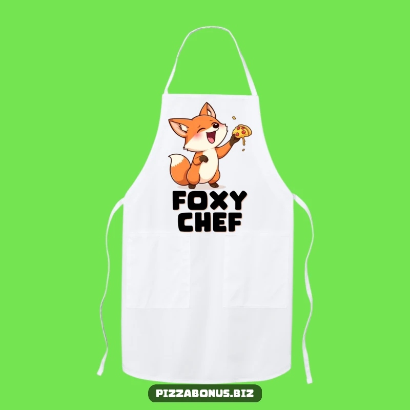 Funny Fox Pizza Chef Apron: Cook With Glee