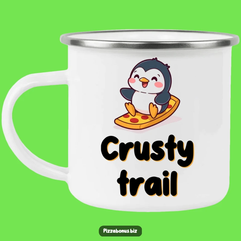 Funny Penguin Pizza Camp Mug: Adventure Fuel for Laughs