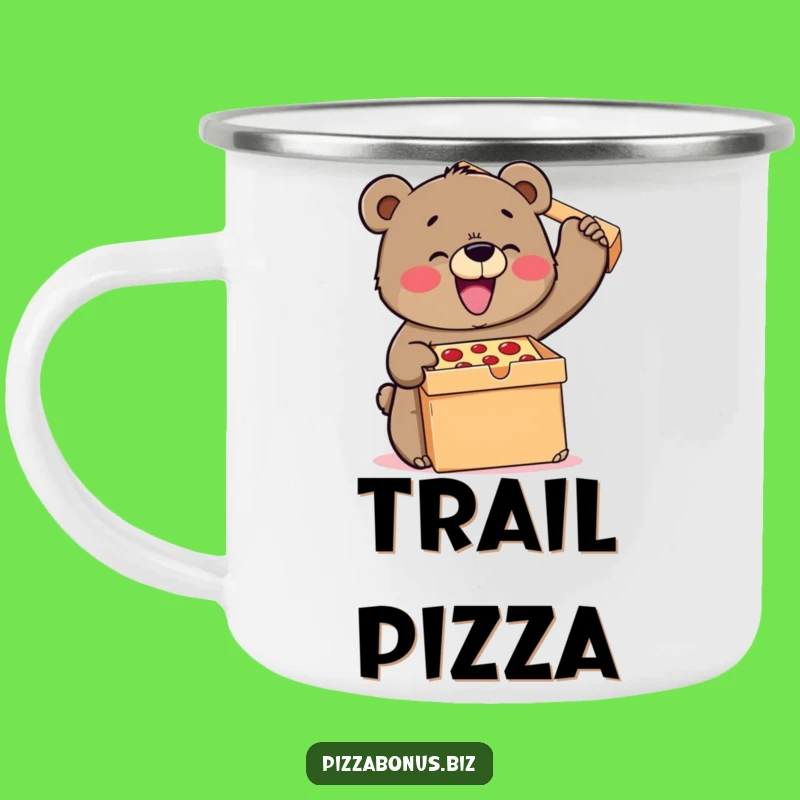 Funny Bear Pizza Quest Camp Mug: Fuel Your Adventures