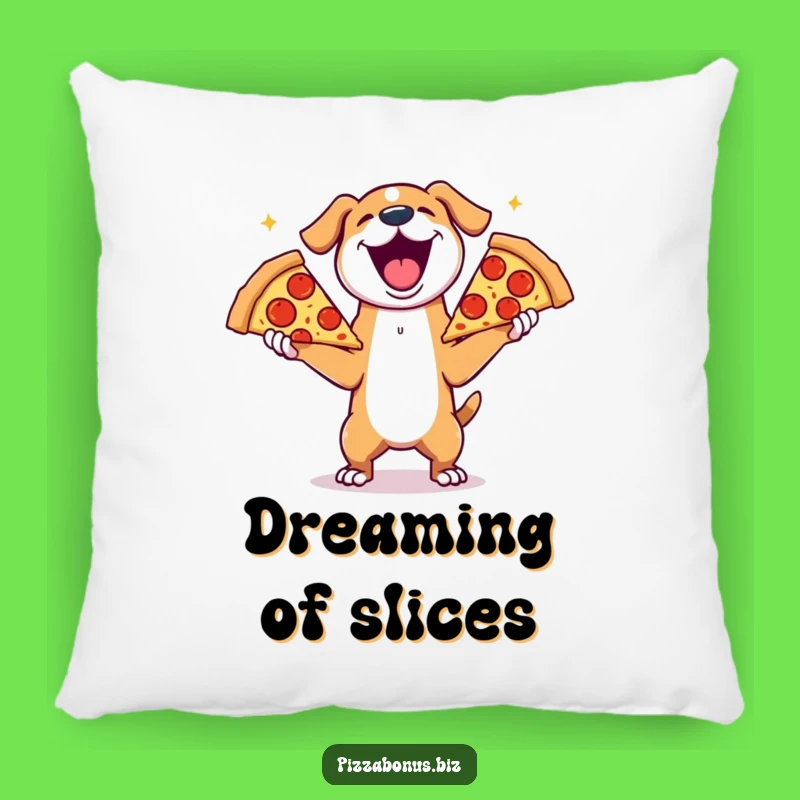 Funny Dog Pizza Juggling Pillow, Cozy and Hilarious Accent for Comfort