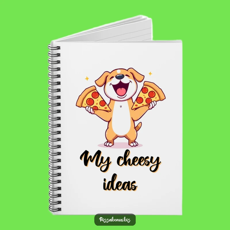 Funny Dog Pizza Juggling Notebook, Hilarious Journal for Ideas and Lists