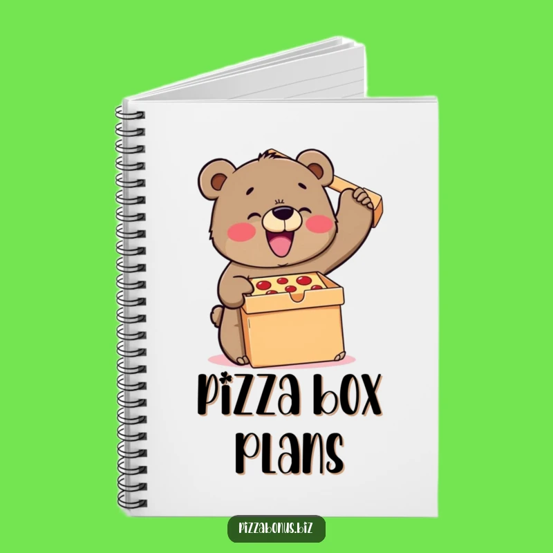Funny Bear Pizza Notebook: Jot Down Delicious Ideas