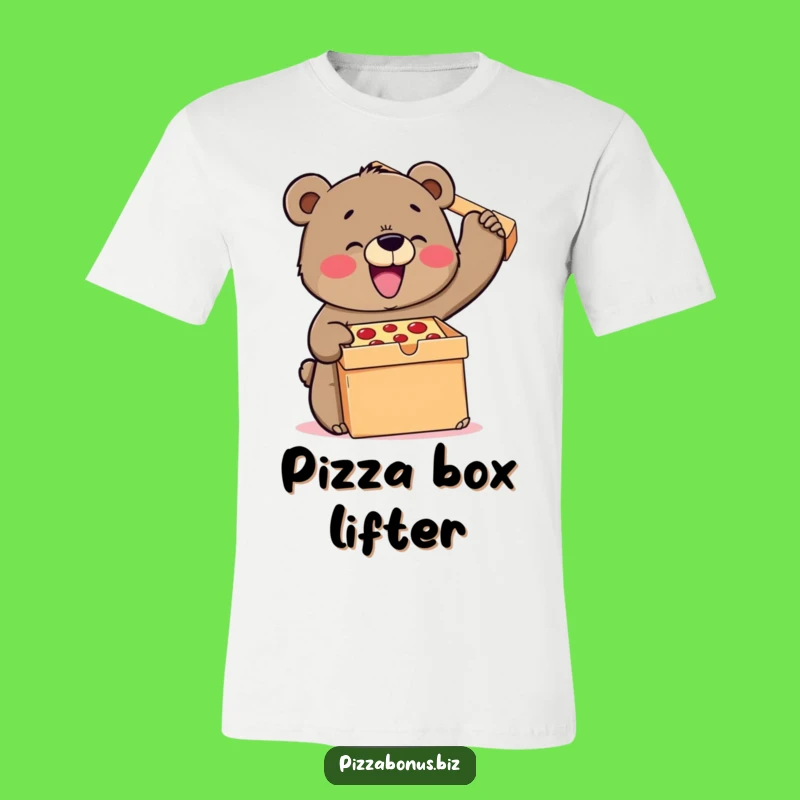 Funny Bear Pizza Box Challenge T-Shirt: Embrace the Feast